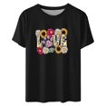 thumbnail image 3 of Camisetas de Manga Corta para Mujeres de Longitud Regular de Poliéster Sólido, Camiseta de Fiesta de Mayo Y Blusa Del Festival para la Primavera Y el Verano, 3 of 3