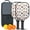 Pioneer Flower Floral, variant on Pickleball Paddles Set,Pioneer Flower Floral Print Pattern Fiberglass Surface Pickleball Racket Set with 2 Indoor Outdoor Pickleball Balls and Pickleball Bag,Pickle-ball Equipment
