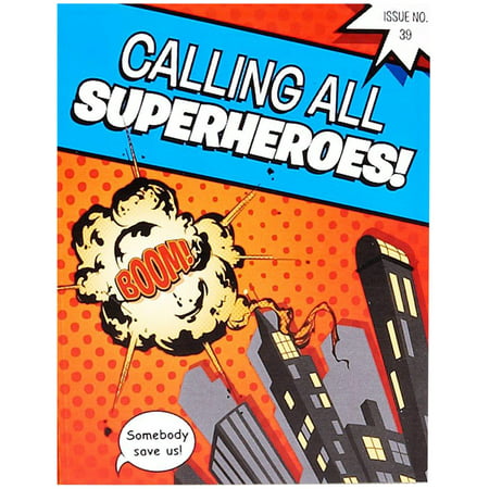 Superhero Comics Party Supplies 16 Pack Invitations