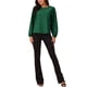 thumbnail image 2 of Blusas de gasa elegantes de cuello redondo para mujer INSPIRE CHIC con mangas largas plisadas y estilo fluido, 2 of 5