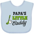 thumbnail image 3 of Inktastic Papa's Little Caddy with Golf Club and Ball Boys or Girls Baby Bib, 3 of 4