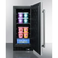 thumbnail image 4 of 15" wide frost-free freezer for built-in or freestanding use, with stainless steel wrapped exterior, lock, and digital thermostat, 4 of 5