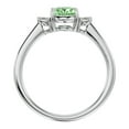 thumbnail image 3 of SuperJeweler 1.15 Carat Oval Shape Green Amethyst and Two Diamond Ring In 14 Karat White Gold For Women, 3 of 6