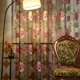 thumbnail image 5 of Ejiaya Floral Sheer Curtains 79 Inch Length Flower Printed Semi Sheer Curtain for Nursery Bedroom Living Room Linen Look Blossom Patterned Rod Pocket Voile Drapes 2 Panels, 5 of 7