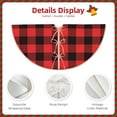 thumbnail image 3 of Sikiie Buffalo Plaid Red Black Nativity Christmas Tree Skirt, Jesus Christian Winter Holiday Tree Mat Decoration(30-48IN)36", 3 of 6