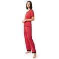 thumbnail image 3 of Fruit of the Loom Women's Soft & Breathable V-Neck Short Sleeve Top & Pajama Pant Set, Sizes S-4X, 3 of 10