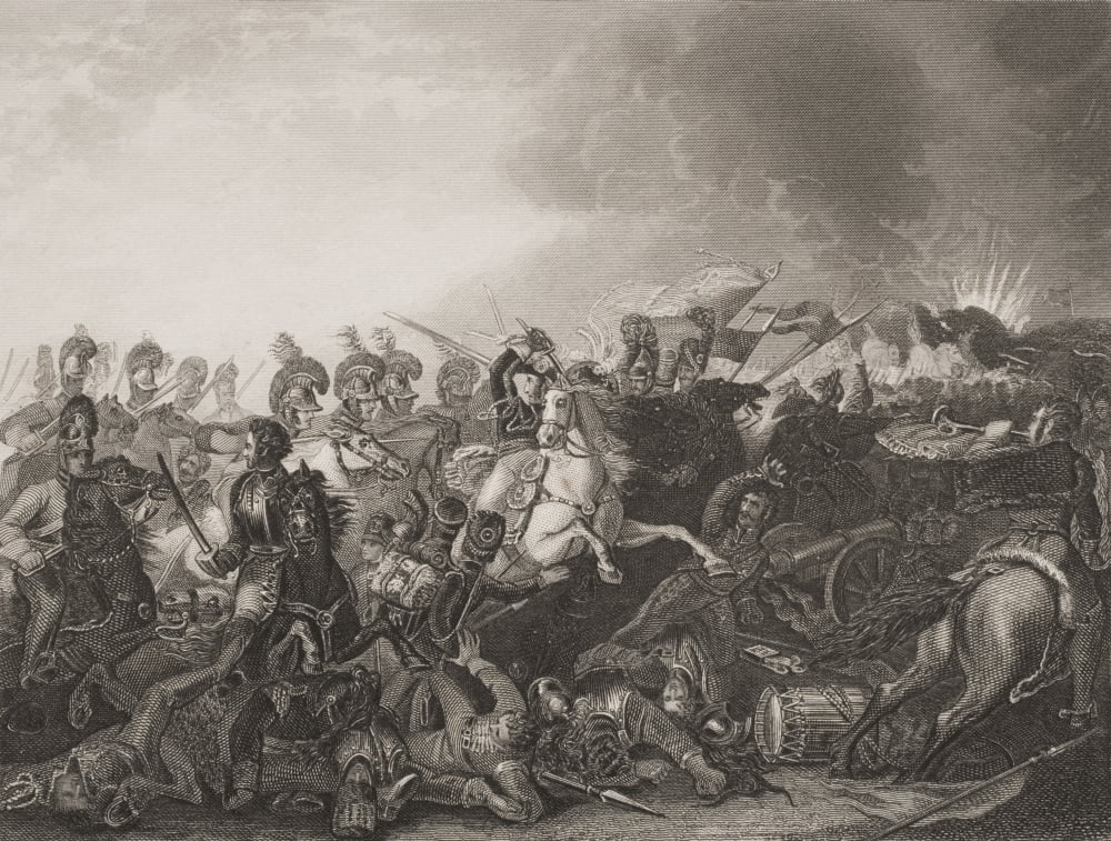 The Decisive Charge Of The Life Guards At The Battle Of Waterloo 18Th June 1815 Engraved By JRogers Painted By ClennellFrom Englands Battles By Sea And Land By Lieut Col Williams The London Printing A