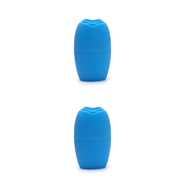 Qarigey Molde para hacer hielo, masajeador de mano para cuello y ojos faciales, molde para bandeja, a prueba de salpicaduras, accesorios de Azul 2Conjunto