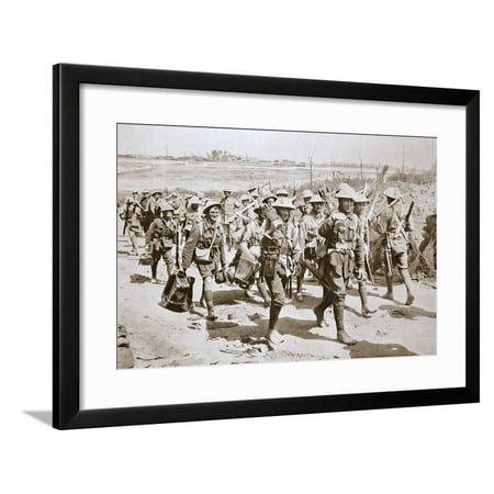Australian machine-gunners returning from the trenches, France, World War I, 1916 Framed Print Wall (Best Espresso Machine Australia)