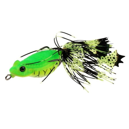 Frog Fishing Lures Soft Hook Baits Topwater Crankbait With Threads Skirts C1