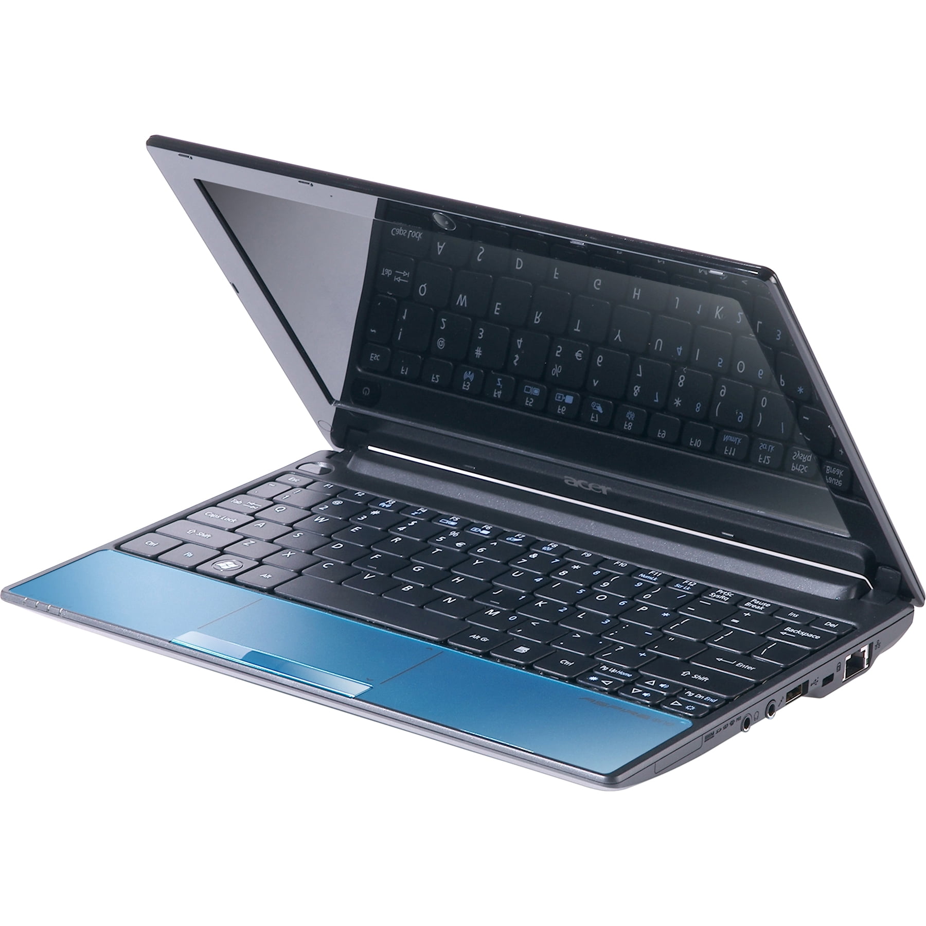 Acer Aspire One 10 1 Netbook Intel Atom N450 1gb Ram 160gb Hd Windows Xp Home Blue Aod255 2bbb Walmart Com Walmart Com