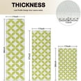 thumbnail image 4 of Green White Checkerboard Checkered Pattern Kitchen Rugs Sets Of 3,Kitchen Runner Rugs Non Skid Washable,Decorative Kitchen Floor Mats for Kitchen,Sink,Laundry,17"x30"+ 17"x47" + 17"x59", 4 of 6