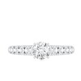 thumbnail image 4 of Rosec Jewels Lab Grown Diamond Engagement Ring with Side stones - 5 MM - 0.50 Carat - EF-VS Grade, 10K White Gold, US 11.00, 4 of 8