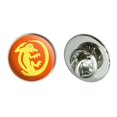 thumbnail image 1 of Hidden Temple Orange Iguanas Metal 0.75" Lapel Hat Pin Tie Tack Pinback, 1 of 6