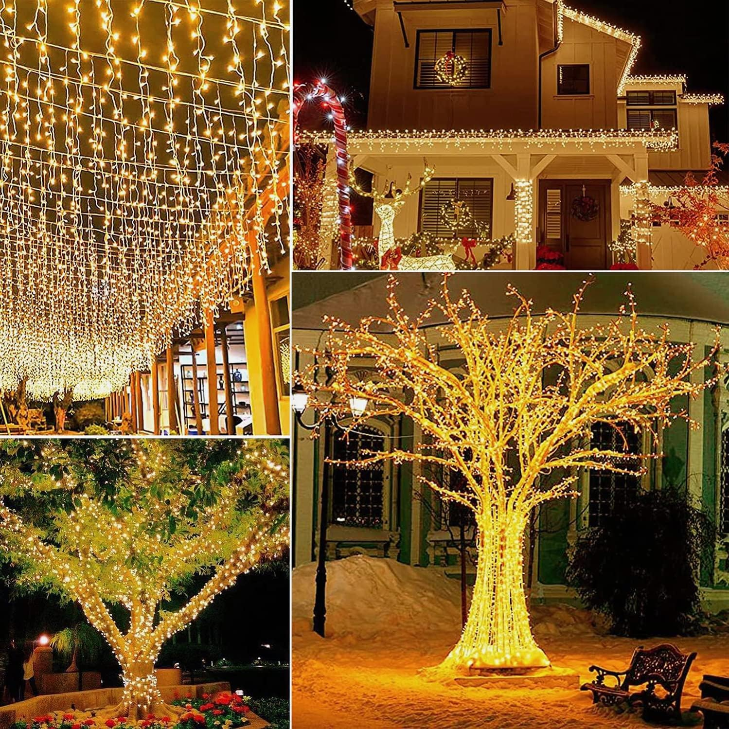 Fairy Lights Plug in Waterproof,272ft 800 LED String Lights Mains Powered,8 Modes Garden Fairy Lights for Outdoor/Indoor,Patio,Bedroom,Garden,Party,Christmas Decorations(Warm White)