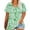 Green, variant on 2025 Women's Plus Size Oversized Tunic Tops - Soft Cotton V-Neck Half Sleeve Tee Shirts, Summer Casual Loose Fit