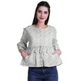 thumbnail image 1 of Moomaya Hauts Boho en Coton Blouses Décontractées d'Été Col Rond T-Shirt, 1 of 4