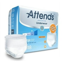Attends Healthcare Products Adult Absorbent Underwear AttendsAdvanced Pull On Large Disposable Heavy Absorbency Pack of 18