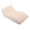 thumbnail image 1 of Inflatable Lounger Sofa Made From PVC, S Shape Design, Easy to Inflate, Soft Velvet Fabric, Minimalist Style, for Home, Picnics, Hiking, Park, and Travel, 1 of 7