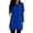 Blue, variant on ZDNIXIAN Womens Long Sleeve Shirts ,Solid Crew Neck Casual Shirts with Side Pockets, Loose Fit Soft Tunic Blouse, Fashion Basic Long Length Pullover