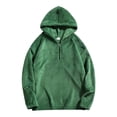 thumbnail image 1 of MHFRRA Sudadera con Capucha para Hombre, Cálida, de Invierno, con Cremallera, Informal, Cómoda, Suave y Acogedora, Chaqueta Deportiva para Exteriores Verde, 1 of 2