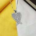 thumbnail image 6 of Picturesongold.Com Guardian Angel Folded Wings Medal Pandant - 2/3 inch x 1 1/4 inch -Solid 14K White Gold, 6 of 6