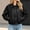 black, variant on Womens Jackets Faux Leather Zip Up Long Sleeve with Pockets for Trendy Street Style