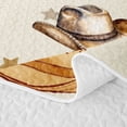 thumbnail image 5 of Homewish Western Cowboy Hot Quilt King,Vintage Stars King Coverlet Set,Brown Cream,3pcs, 5 of 7