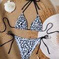 thumbnail image 4 of DHFJKG 2 Piece Bikini Set Women Leopard Swimsuits Self Tie Halter Triangle Top Side Tie Thong High Waist Bottoms Bathing Suit Trendy Beachwear, 4 of 4