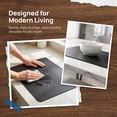 thumbnail image 4 of Unique Bargains 6 Pack Faux Leather Placemats for Kitchen Dining Table Decor Black 17"x12", 4 of 7