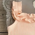 thumbnail image 5 of Ohufall Toddler Girls Tank Tops Ruffled Crew Neck 0-5T Summer Tank Top Breathable Solid Color Summer Casual Tank, 5 of 6