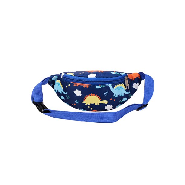 Bolso Cintura Lindo Dinosaurio Bolso Cruzado Casual para Y Niñas para Exteriores (azul)