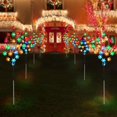 thumbnail image 2 of CMuloiet 4 Set Solar Christmas Snowflake Tree with 80 Multi-Coloured Led Lights for Christmas Decorations Outdoor Waterproof Pathway Landscape Lights for Outside Garden and Yard, 2 of 6
