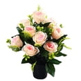 thumbnail image 1 of Matsuzay Regalo de flores de seda brillantes para conmemorar a los seres queridos. Simulación de flores de seda Chr en macetas. Decoración del hogar rosa, 1 of 6