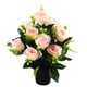 thumbnail image 1 of Cateissary Regalo de flores de seda brillante para conmemorar a los seres queridos Simulación de flores de seda Plantas en maceta Chr Decoración del hogar rosa, 1 of 6