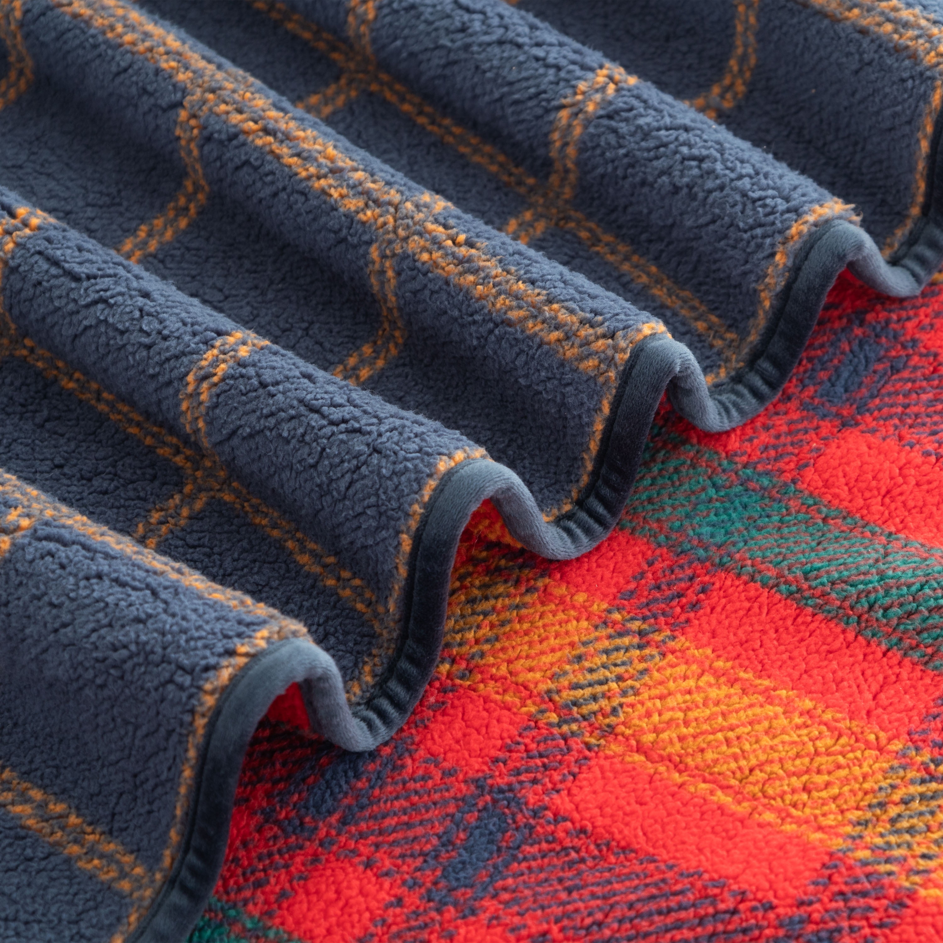 Berkshire Life Reversible Printed Hampshire Throw, Oversized, Angela Hazy Plaid