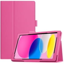 EpicGadget Case for iPad 10th Generation 10.9 Inch 2022 Released - Lightweight Slim PU Leather Stand Auto Wake/Sleep Folio Cover Case   1 Stylus (Pink)