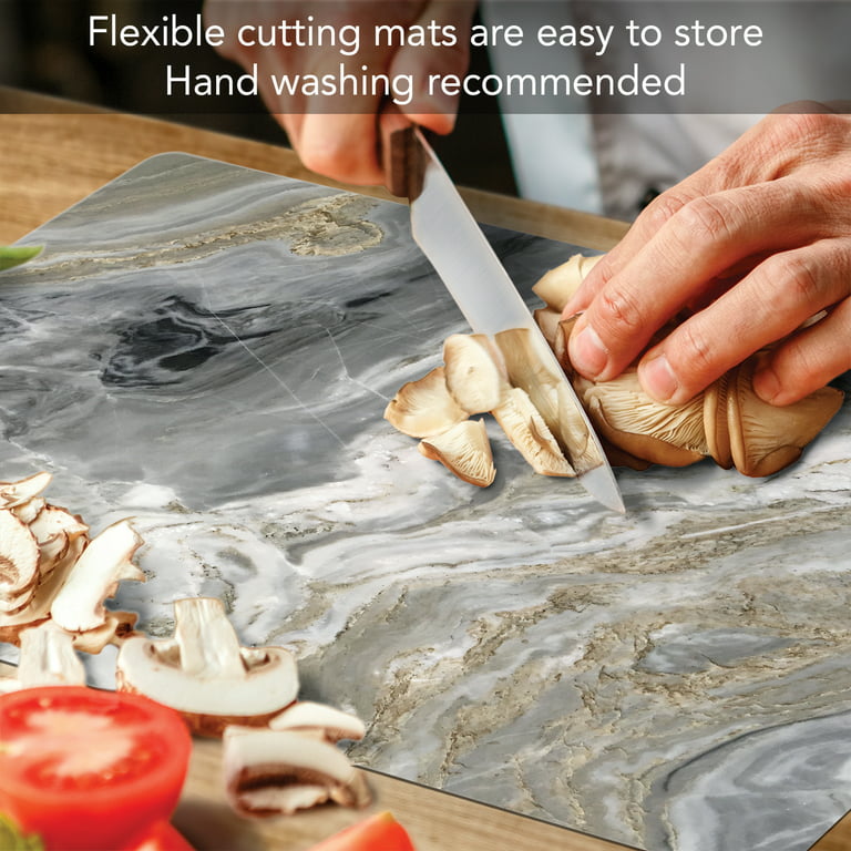 Cut N' Funnel Flexible Clear Cutting Board Mat 1 Pack 15 x 11.5 BPA & PVC  Free Flexible Plastic Made in the USA Easy Clean Up
