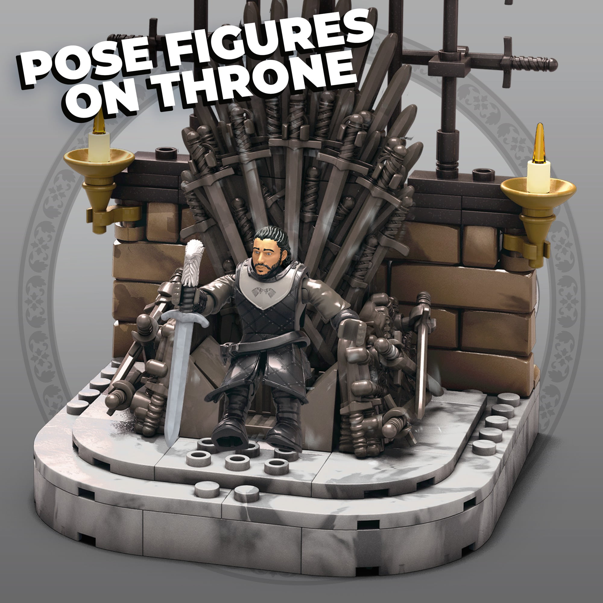 Mega Construx Game Of Thrones The Iron Throne Building Set Black Series In Hand! 