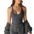 thumbnail image 2 of 3-Piece Set Women's V-Neck Ribbed Long Slim Fit Basic Tank Tops, 2 of 5