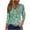 Green, variant on Feancey Women's Henley Tops 3/4 Sleeve Trendy Sequin Print Blouses for Women Dressy Casual Button V-neck Loose Tunics Holiday Party T Shirt Hot Pink L