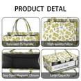 thumbnail image 4 of Large Capacity Tote Bag,Yellow Lemon Fruit Slices White Pattern Handbag Fashion Luxury Tote Bag,15.7"x13"x 5.1" Inches,Laptop Compatible, 4 of 6