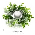 thumbnail image 4 of Aosijia 4 Pack Wedding Candle Rings Eucalyptus Candle Ring Artificial Greenery Wreath Wedding Eucalyptus Candle Wreaths for Pillars Farmhouse Wedding Table Party Home Decor, 4 of 11