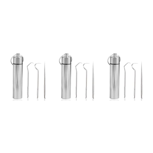Ounissouiy 3 piezas palillos de con soporte Mini bolsillo adultos personas mayores herramientas contenedores Oficina viaje diario Type1 NO1 Ounissouiy CBP025454