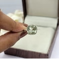 thumbnail image 6 of Antique Green Amethyst Ring in 925 Sterling Silver, Cushion Cut Art Deco Prasiolite Bezel Ring, February Birthstone Jewelry Gift for Women, 6 of 8