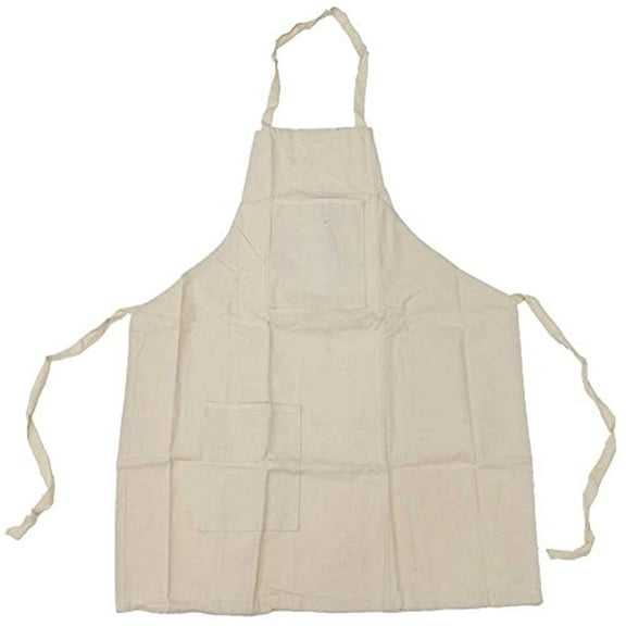 Hawk Bib Style Cotton Canvas Shop Apron with 2 Pockets