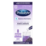 Pedialyte Electrolyte Powder, Grape, 8 Powder Packets