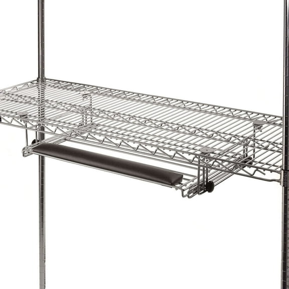 Nexel Chrome Wire Keyboard Drawer, 25"W x 15"D x 4"H