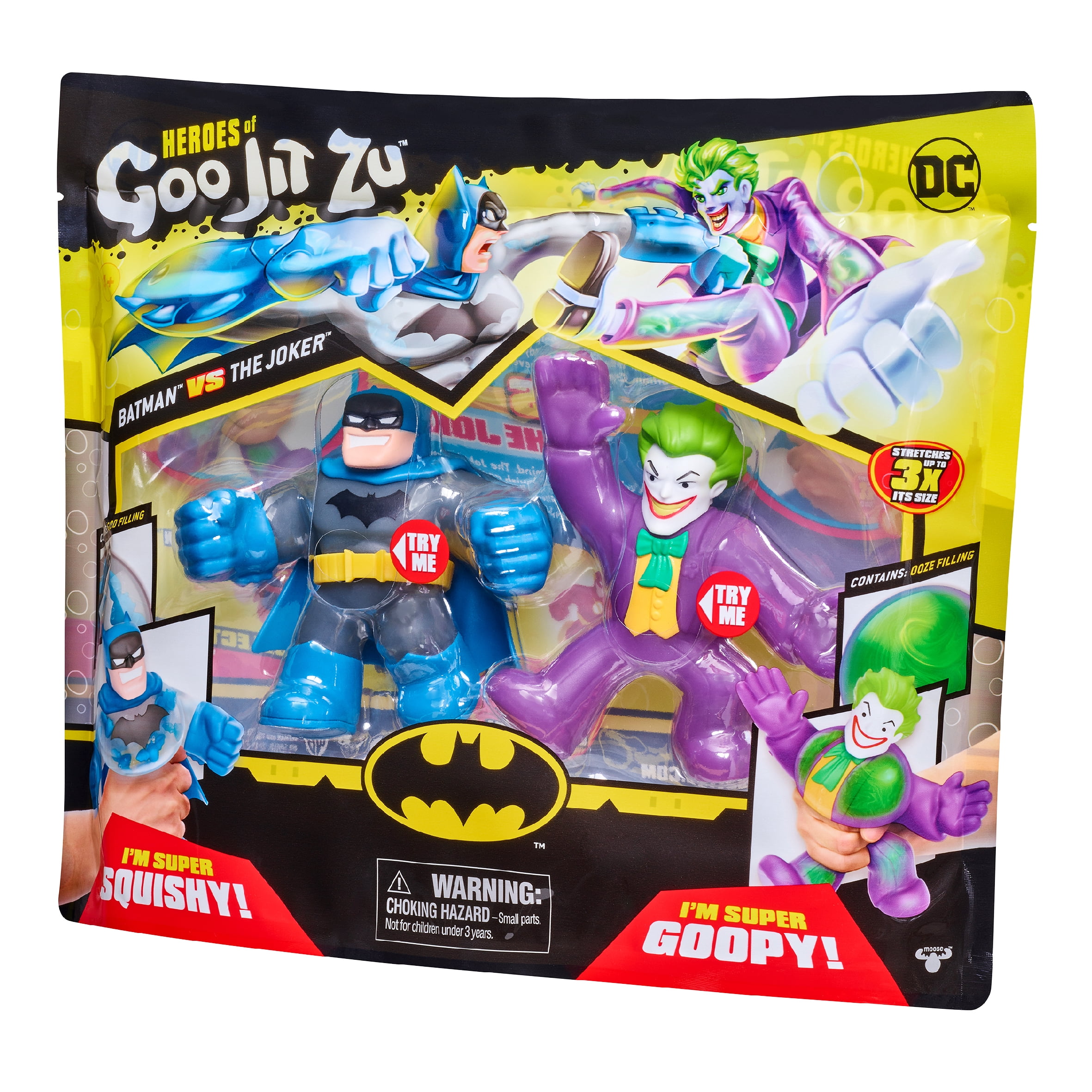 Heroes Of Goo Jit Zu 14596 - Diavolo Della Tasmania Super Gommoso, Figura Action 12,7 Cm Con Ripieno Speciale, Si Allunga 3 Volte
