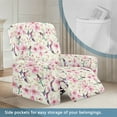 thumbnail image 3 of HELLHERO Hummingbird Flower Print Recliner Slipcover-Stretch Soft Slip Reclining Chair Slipcovers Lift Chair Covers for Electric Recliner Power Lift, Easy to Install, 3 of 8